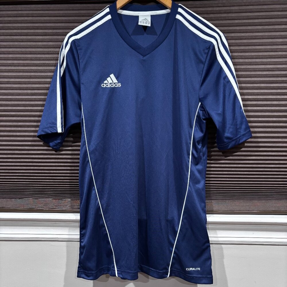 Adidas Men's Soccer pull on jersey Navy/White SZ: M